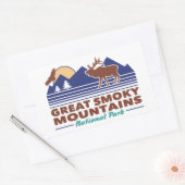 Große, rauchige Berge Rechteckiger Aufkleber (Umschlag)