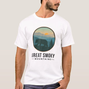 Große rauchige Berge Retro Nationalpark Bärenberg T-Shirt