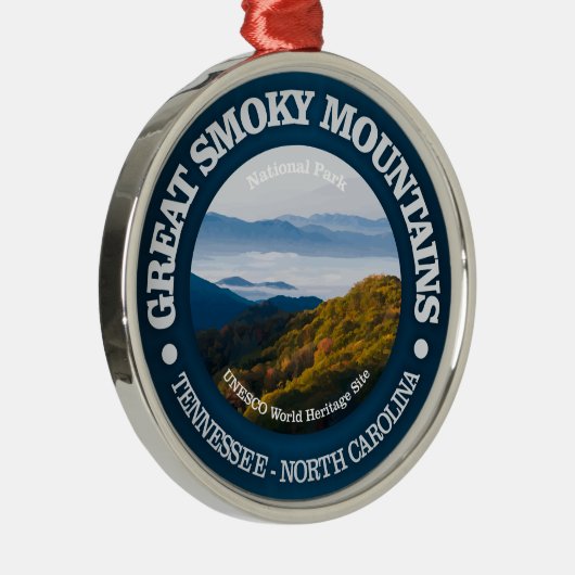 Große, rauchige Berge Silbernes Ornament (Rechts)