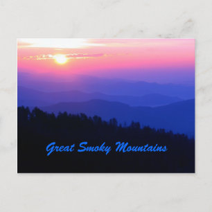 Große, rauchige Berge Sunrise Postkarte