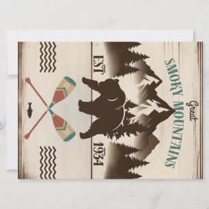 Große, rauchige Berge, TN-Bär Feiertagskarte