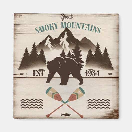 Große, rauchige Berge, TN-Bär Magnet (Vorne)