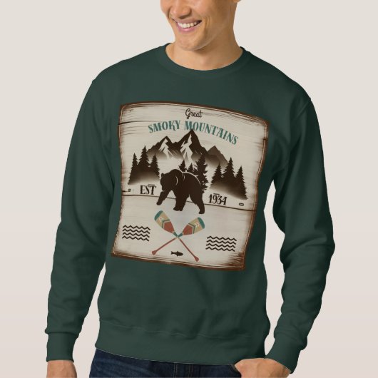 Große, rauchige Berge, TN-Bär Sweatshirt (Vorderseite)