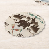 Große, rauchige Berge, TN-Bär Untersetzer (angewinkelt)