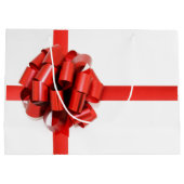 Große Red Bow Geschenktasche Geschenktüte (Rückseite)