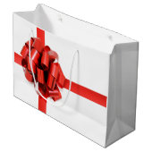 Große Red Bow Geschenktasche Große Geschenktüte (Vorderseite Schrägansicht)