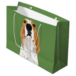 Große Redtick Coonhoundkopf-Geschenktasche Geschenktüte
