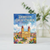 Große Reformierte Kirche, Debrecen Ungarn Postkarte (Stehend Vorderseite)