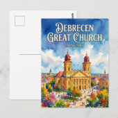Große Reformierte Kirche, Debrecen Ungarn Postkarte (Vorne/Hinten)