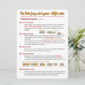 Große Regeln für das Kartenspiel - Spiel (2) Einladung (Stehend Vorderseite)