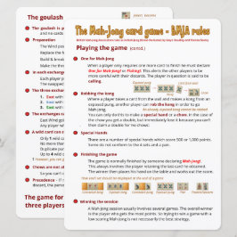 Große Regeln für das Kartenspiel - Spiel (2) Einladung
