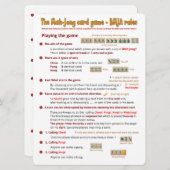 Große Regeln für das Kartenspiel - Spielen (1) Einladung (Vorne/Hinten)