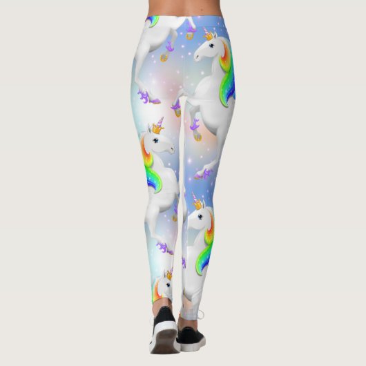 Große Regenbogenprinzessin des Waldes Leggings (Rückseite)