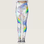 Große Regenbogenprinzessin des Waldes Leggings (Vorderseite)