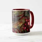 Große Relation von seltsamem Fraktal über altertüm Tasse (VorderseiteRechts)