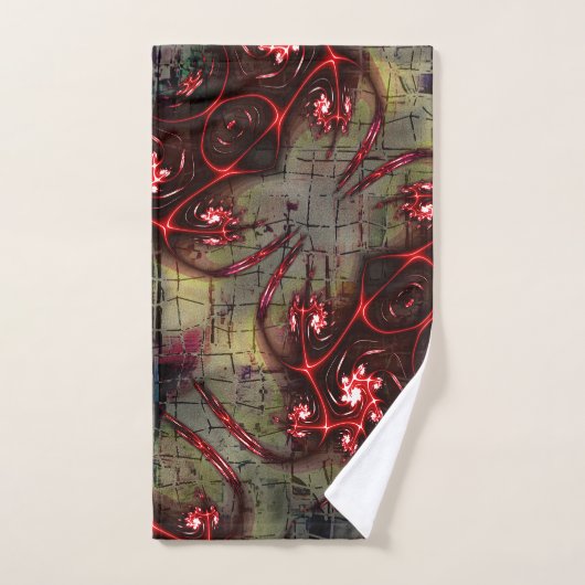 Große Relation von seltsamem Fraktal über gealtert Badhandtuch Set (Handtuch)