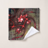 Große Relation von seltsamem Fraktal über gealtert Badhandtuch Set (Waschlappen)