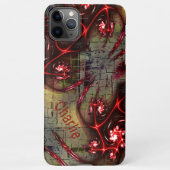 Große Relation von seltsamem Fraktal über gealtert iPhone Hülle (Rückseite)