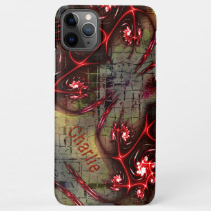 Große Relation von seltsamem Fraktal über gealtert iPhone 11Pro Max Hülle