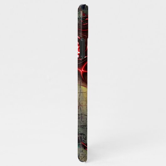 Große Relation von seltsamem Fraktal über gealtert iPhone Hülle (Rechte Seite)