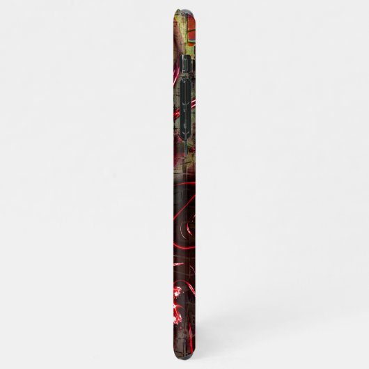 Große Relation von seltsamem Fraktal über gealtert iPhone Hülle (Linke Seite)