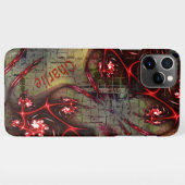 Große Relation von seltsamem Fraktal über gealtert iPhone Hülle (Rückseite (Horizontal))