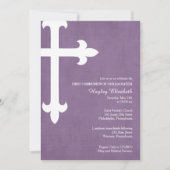 Große religiöse Einladung, Lila Einladung (Vorderseite)