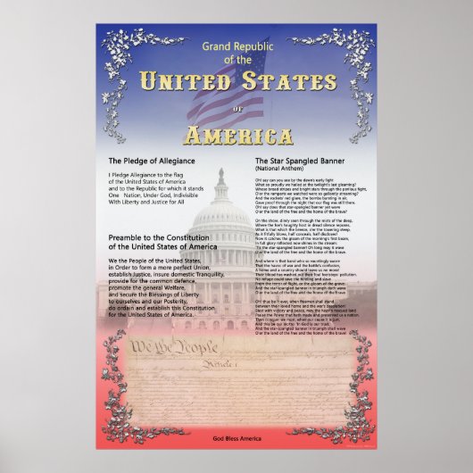 Große Republik USA Poster (Vorne)