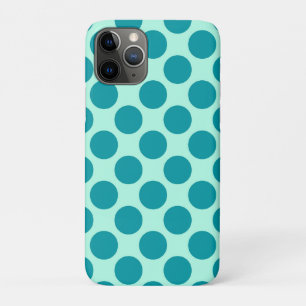 Große Retro-Punkte - Aqua und Türkis iPhone 11 Pro Hülle