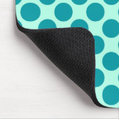 Große Retro-Punkte - Aqua und Türkis Mousepad (Ecke)