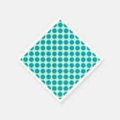 Große Retro-Punkte - Aqua und Türkis Serviette (Ecke)