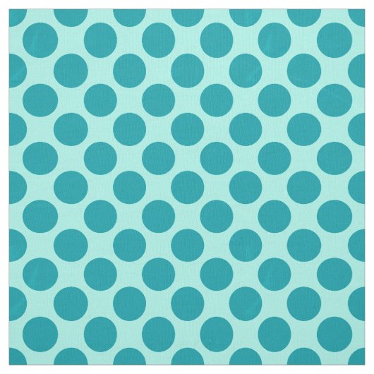 Große Retro Punkte - Aqua und Türkis Stoff (Muster)