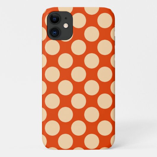 Große Retro-Punkte - hellorange und Mandarine Case-Mate iPhone Hülle (Rückseite)
