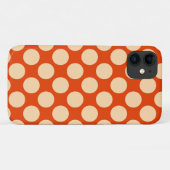 Große Retro-Punkte - hellorange und Mandarine Case-Mate iPhone Hülle (Rückseite (Horizontal))
