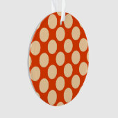 Große Retro-Punkte - hellorange und Mandarine Ornament (Vorderseite)