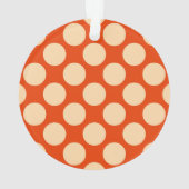 Große Retro-Punkte - hellorange und Mandarine Ornament (Rückseite)