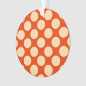 Große Retro-Punkte - hellorange und Mandarine Ornament (Vorderseite)