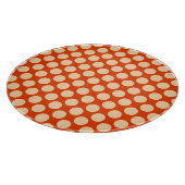 Große Retro-Punkte - hellorange und Mandarine Schneidebrett (Ecke)