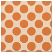 Große Retro Punkte - Mandarine und blasse Orange Stoff (Nahaufnahme)