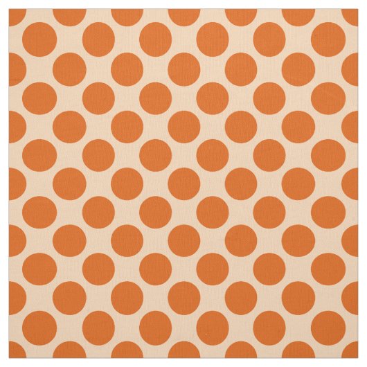 Große Retro Punkte - Mandarine und blasse Orange Stoff (Muster)