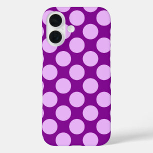 Große Retro-Punkte - orchid und lila iPhone 16 Hülle