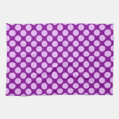 Große Retro-Punkte - orchid und lila Geschirrtuch (Horizontal)