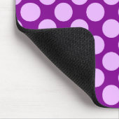 Große Retro-Punkte - orchid und lila Mousepad (Ecke)