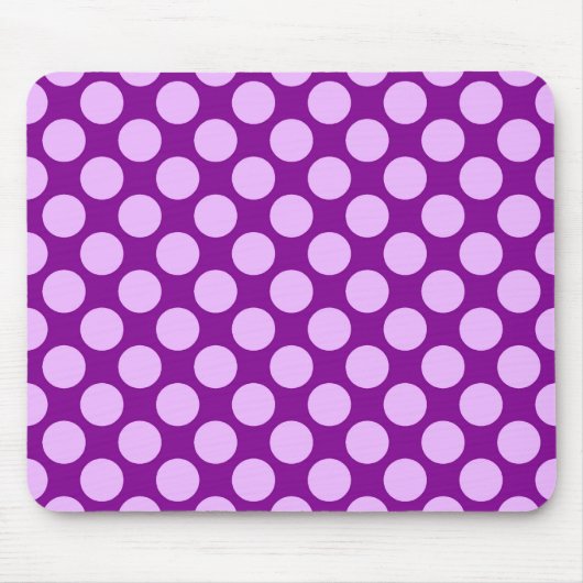 Große Retro-Punkte - orchid und lila Mousepad (Vorne)