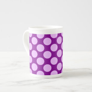Große Retro-Punkte - orchid und lila Porzellantasse