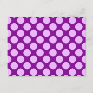 Große Retro-Punkte - orchid und lila Postkarte