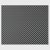 Große Retro Punkte - Schwarzweiss Geschenkpapier (Flach)