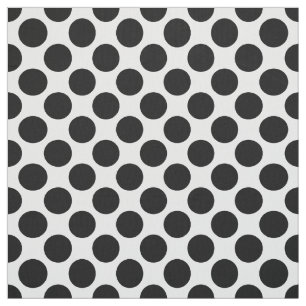 Große Retro Punkte - Schwarzweiss Stoff