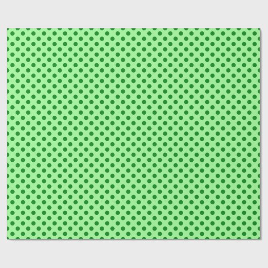 Große Retro-Punkte - Smaragdgrün und Minzgrün Geschenkpapier (Flach)