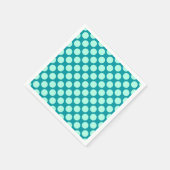 Große Retro-Punkte - Türkis und Aqua Serviette (Ecke)